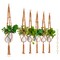 Sorbus Macrame Plant Hanger (6 Pack) Indoor Outdoor Hanging Plant Pots Cotton Rope, Elegant for Home, Patio, Garden